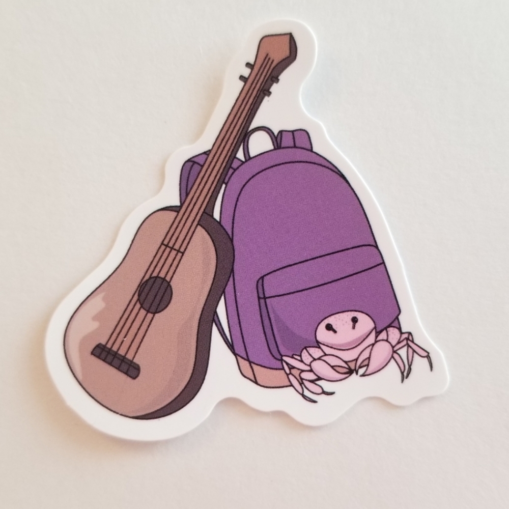 10/$10 Guitar & Crab Sticker